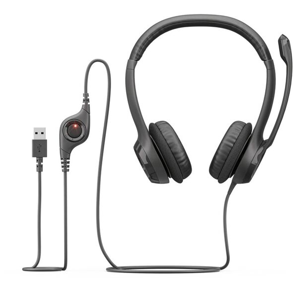 Logitech H390 USB Zestaw słuchawkowy Przewodowa Opaska na głowę Połączenia/muzyka USB Typu-A Czarny