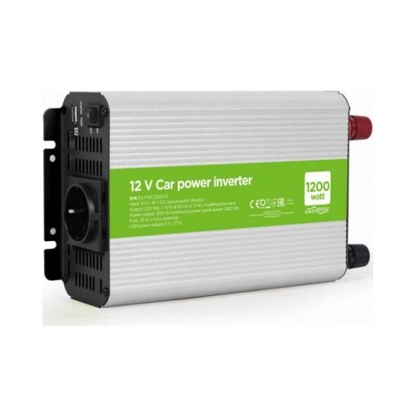 Przetwornica Gembird 12V/230V 1200W (EG-PWC1200-01)