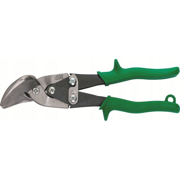 Freund Padidintos sverinės galios žirklės skardai, 225 mm, dėšininės, išlenktos. Kerpa (cinkuota/nerūdijančio plieno skarda) 1.02mm/0,6mm. Pagaminta JAV