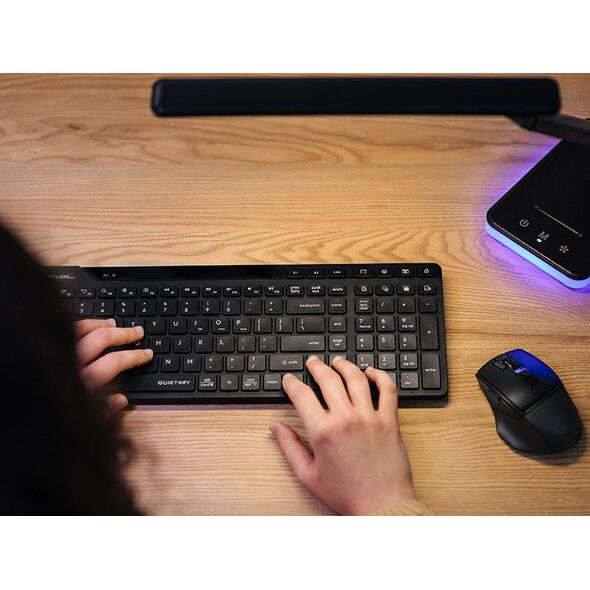 Mysz A4TECH FSTYLER FB45 CS AIR2  RF (2.4G+BT) Stone Grey (Silent)