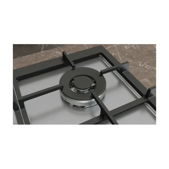 Siemens EC6A5HI90 płyta kuchenna Czarny, Stal nierdzewna Wbudowany 60 cm Gaz 4 stref(y)