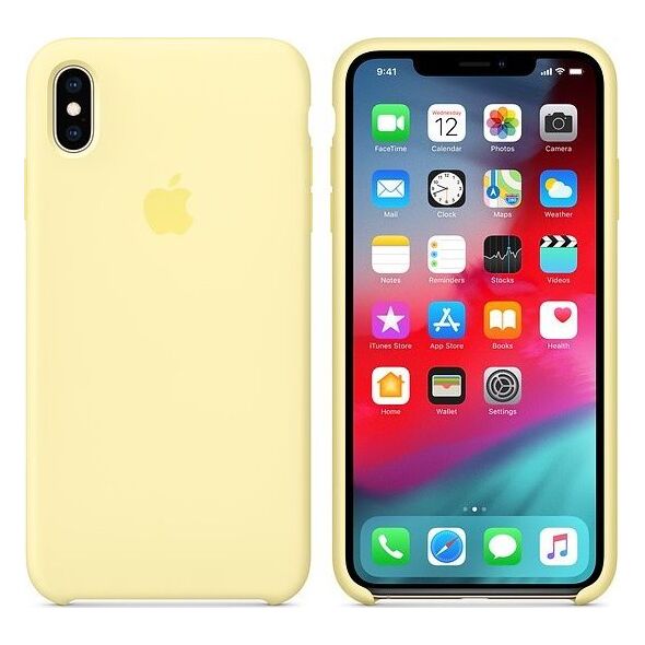 Apple Silikonowe etui do iPhonea XS Max - łagodny żółty -MUJR2ZM/A