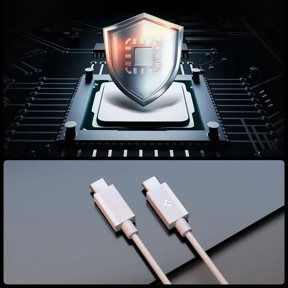 Kabel USB-C / USB-C Spigen EB6010CC Essential USB-C Cable 60W 100cm White
