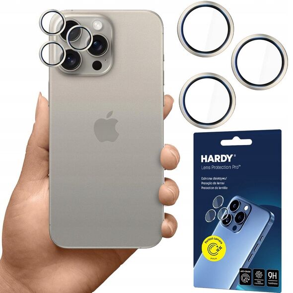 Apple iPhone 15 Pro Max - HARDY Lens Protection Pro Natural