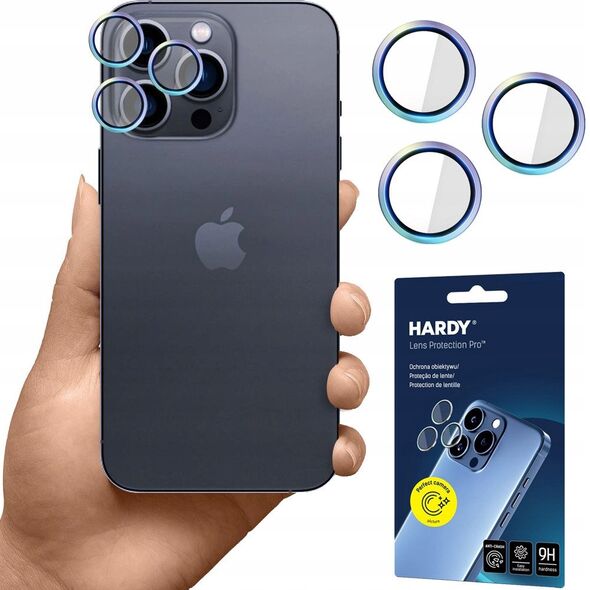 Apple iPhone 15 Pro - HARDY Lens Protection Pro Rainbow