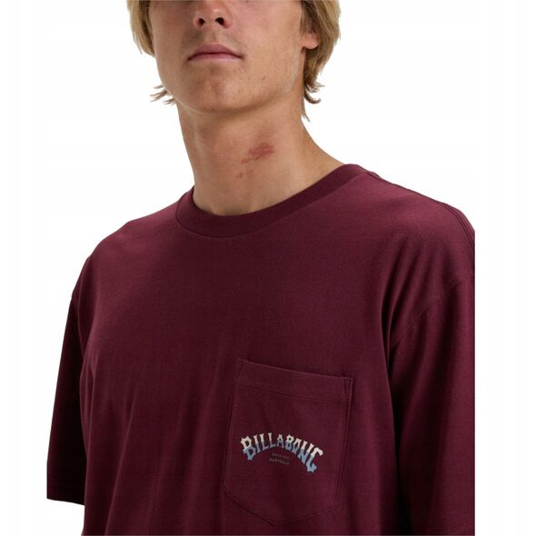 Billabong Στοιβαγμένο Arch Tee EBYZT00175-RSN0 Μπορντό M