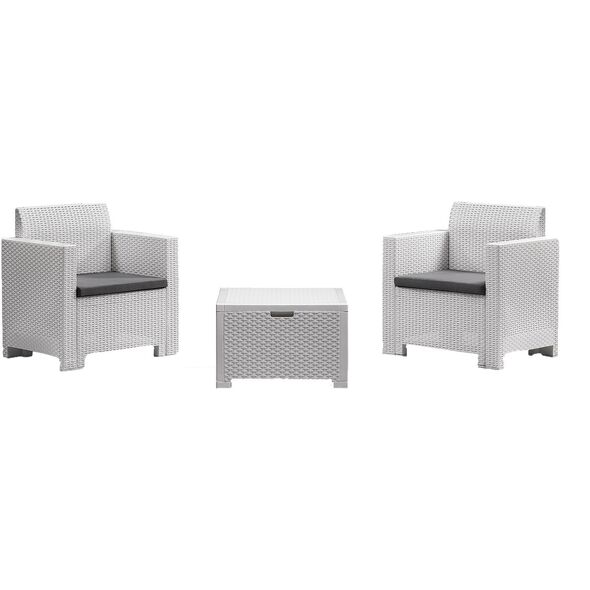 Σετ επίπλων κήπου Set Nebraska Terrace λευκό 8003723090732