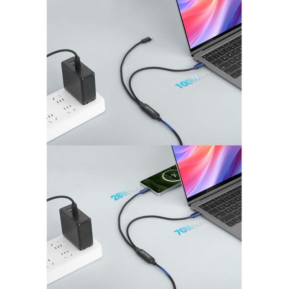 Manhattan 355810 kabel USB 2 m USB C 2 x USB C Czarny