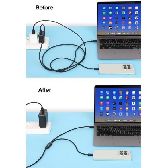 Manhattan 355810 kabel USB 2 m USB C 2 x USB C Czarny