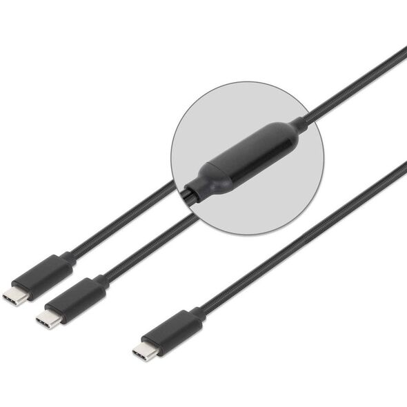 Manhattan 355810 kabel USB 2 m USB C 2 x USB C Czarny
