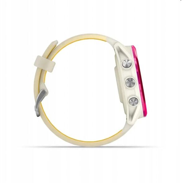 Garmin Forerunner® 570 - 42mm, Raspberry Aluminium with Translucent Bone/Mango Band