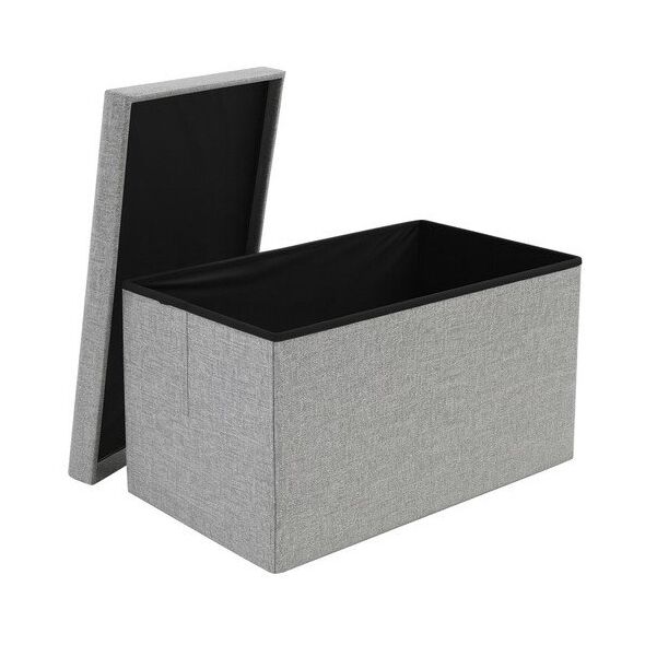 Pufa materiaowa szara 76x38x38cm Ruhhy 26131
