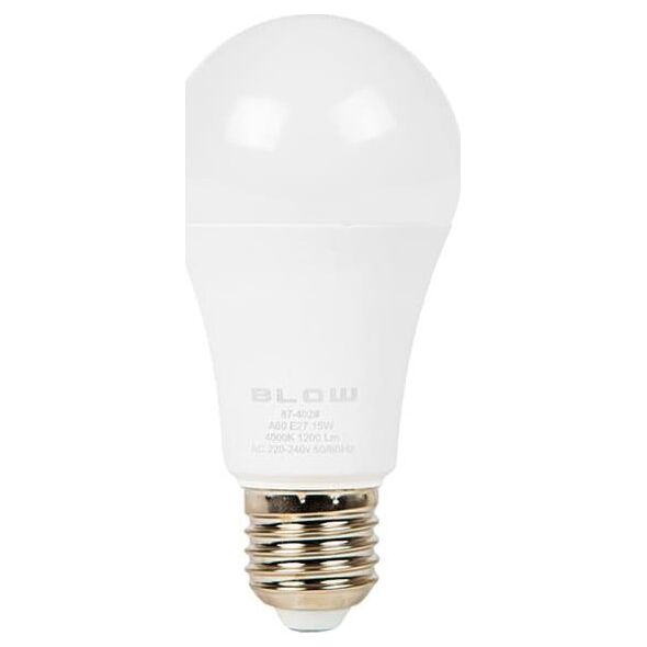 Blow 87-402# Żarówka led  e27 15w a60 230v b.neutral.