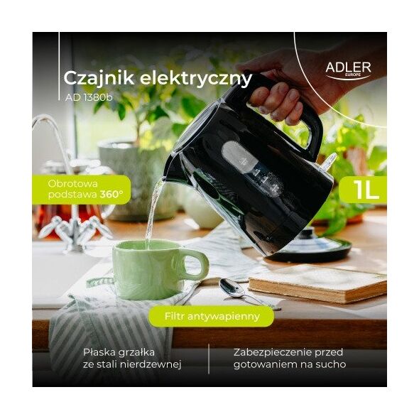 Czajnik elektryczny 1,0 L | STRIX | Obrotowa podstawa |