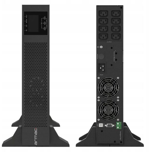 UPS RACK ARMAC R/2000I/PF1/DF ON-LINE 2000VA 8X IEC C13 USB-B LCD METALOWA OBUDOWA DUST-FREE
