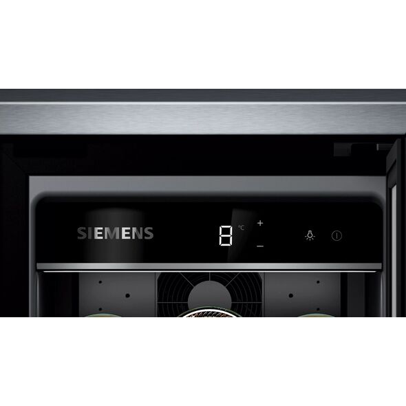 Siemens iQ500 KU20WVHF0, Συμπιεστής ψυγείου κρασιού, Εντοιχιζόμενο, 21 φιάλες, 70 W, F, Μαύρο