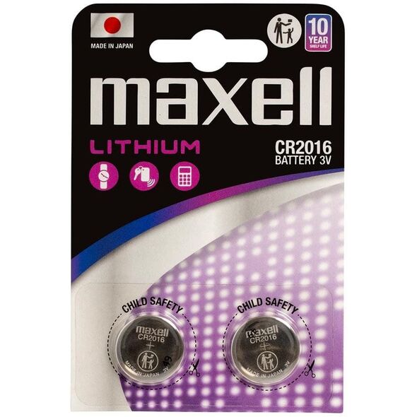 Maxell 12239100 bateria do użytku domowego Jednorazowa bateria CR2016 Lithium-Manganese Dioxide (LiMnO2)