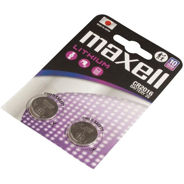 Maxell 12239100 bateria do użytku domowego Jednorazowa bateria CR2016 Lithium-Manganese Dioxide (LiMnO2)