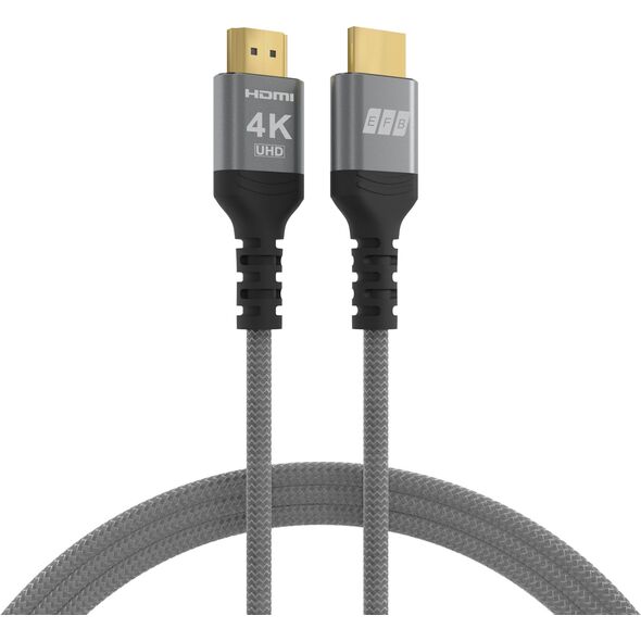 EFB HDMI Kabel High-Speed m. Ethernet 4K60Hz 0,5m grau