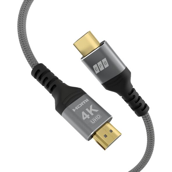 EFB HDMI Kabel High-Speed m. Ethernet 4K60Hz 1,0m grau