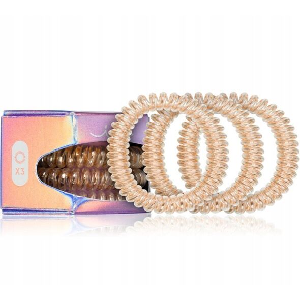 Spiralinės plaukų gumytės Invisibobble Slim Premium Bronze me Pretty, 3 vnt.