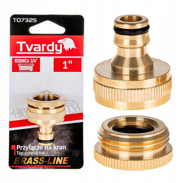 Przyłącze na kran 1" z redukcją 3/4" BRASS-LINE (10/80)