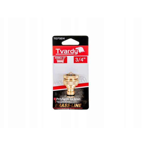 Przyłącze na kran 3/4" z redukcją 1/2" BRASS-LINE (10/80)