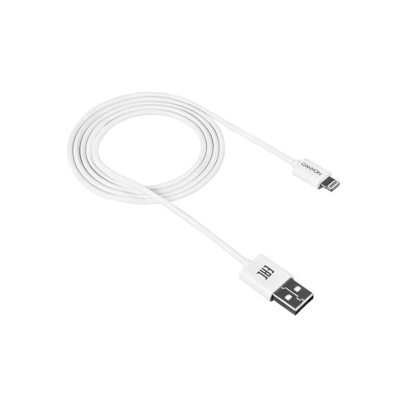 Kabel USB Canyon USB-A - 1 m Biały (CNE-CFI1W)