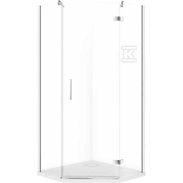 Σετ C516 Πεντάγωνο Καμπίνα City Δεξιά Χρώμιο 80x80x195+Tako Slim Wir