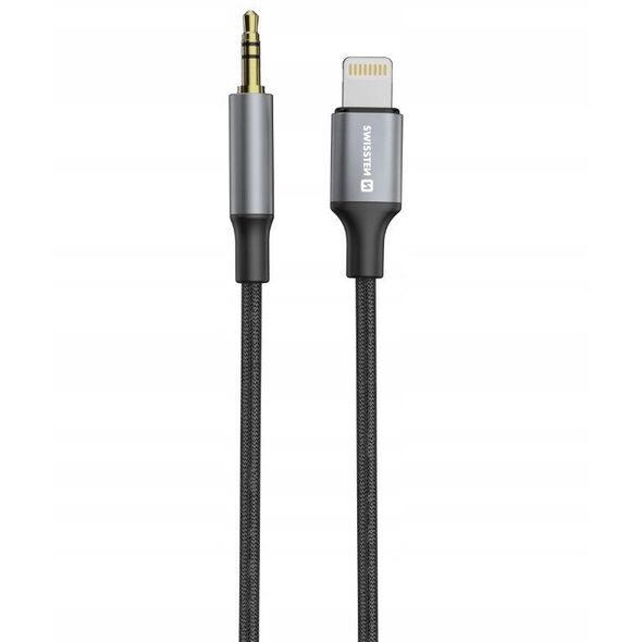 Swissten Αντάπτορας Ήχου Υφασμάτινος Lightning - Καλώδιο Jack 3.5mm 1.5m