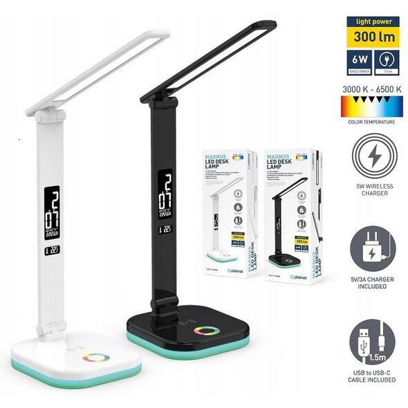 Platinet desk lamp PDL711RGB, black (46217)