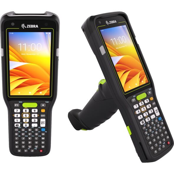 Terminal danych Zebra MC34 / Gun / LAN / WiFi 6E / BT / Android GMS / NFC / 2D SE58 / 6GB RAM/128GB UFS / 4.0'' / kamera 5 MP+13 MP / 38 klawiszy / 7000 mAh