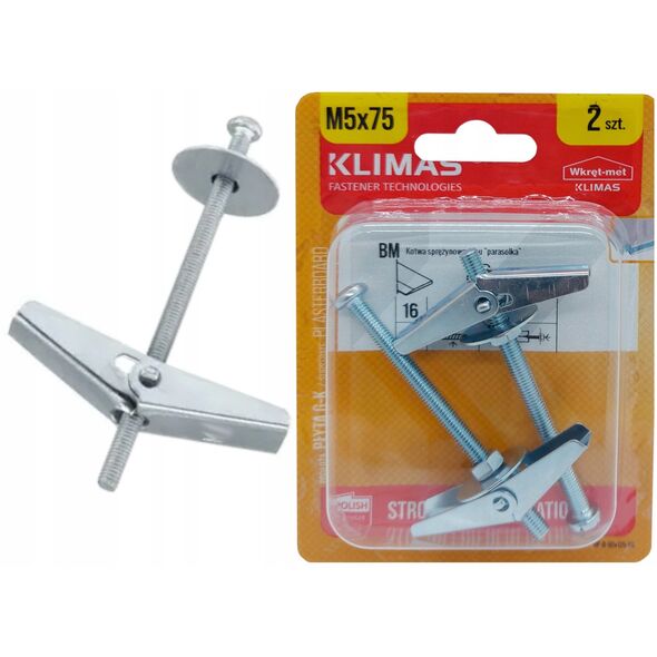KOTWY SPRĘŻYNOWE BM-05075*P2 TYPU PARASOLKA WKRĘT-MET KLIMAS