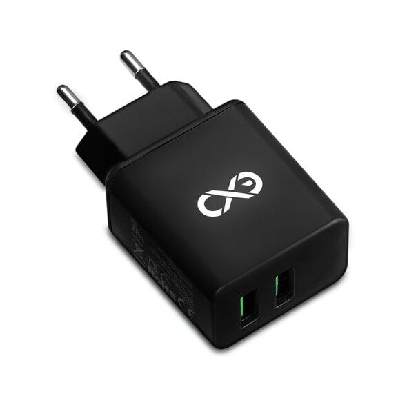 Ładowarka sieciowa eXc Basic 2 x USB-A 18W czarna - Gwarancja bezpieczeństwa. Proste raty. Bezpłatna wysyłka od 170 zł.