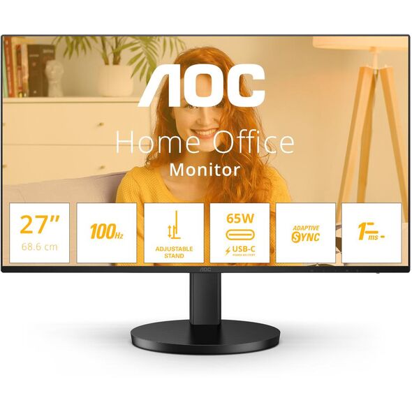 AOC 27B3CF2 IPS QHD USB-C Ergonomic Monitor 27'' with speakers (AOC27B3CF2) έως 12 άτοκες Δόσεις