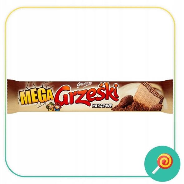 GrzeÅki MEGA wafle kakaowe nieoblane  | 34g