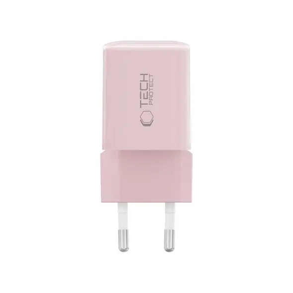Ładowarka sieciowa Tech-Protect NCM33W 2-port USB-A, USB-C Network Charger PD 33W / QC3.0 Baby Pink
