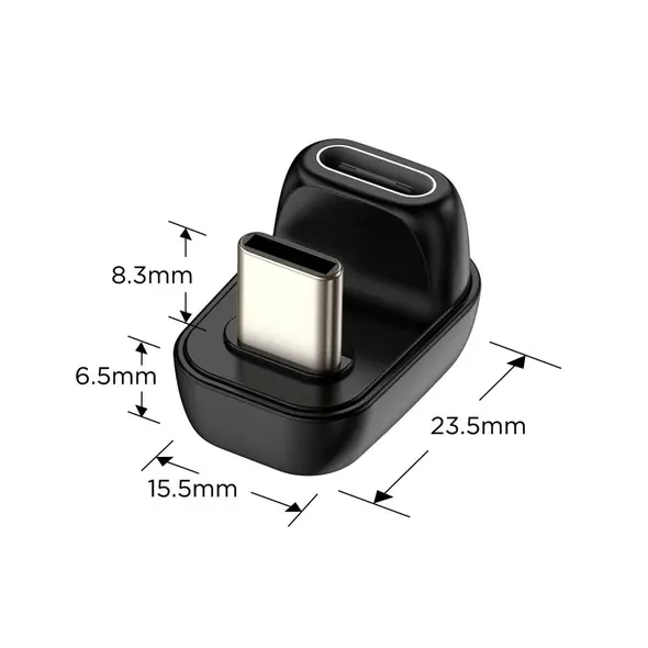 Adapter kątowy Tech-Protect Ultraboost AA04 Angle Adapter USB-C Black