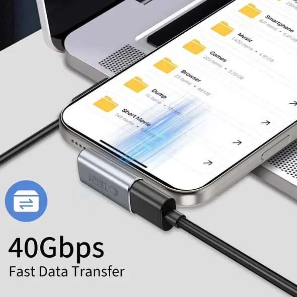 Adapter kątowy USB-C / USB-C Tech-Protect Ultraboost AA03 Angle Adapter USB-C Grey