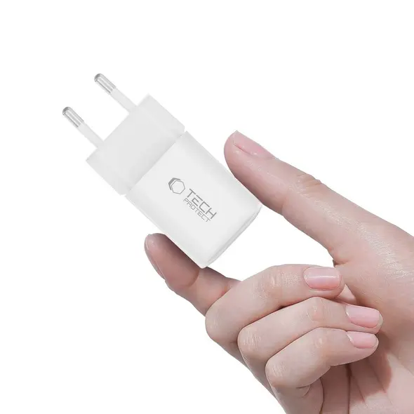 Ładowarka sieciowa Tech-Protect NCM33W 2-port USB-A, USB-C Network Charger PD 33W / QC3.0 White