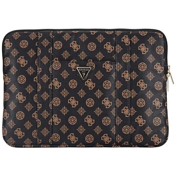 Torba Guess Sleeve 14" Peony Pocket Triangle czarny