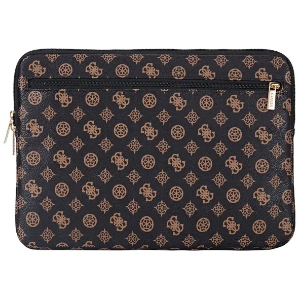 Torba Guess Sleeve 14" Peony Pocket Triangle czarny