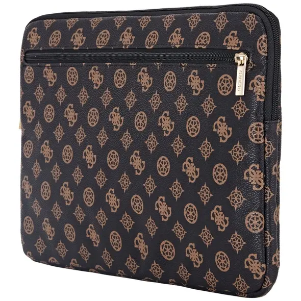 Torba Guess Sleeve 14" Peony Pocket Triangle czarny