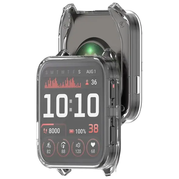 Etui z osłoną ekranu Bizon Case Watch Felipe do Garmin Venu X1 przezroczyste