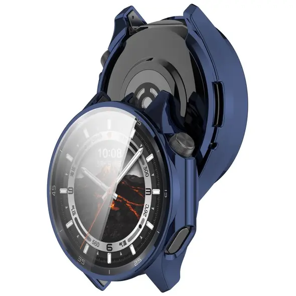 Etui z osłoną ekranu Bizon Case Watch Felipe do OnePlus Watch 3 / Oppo Watch X2 niebieskie