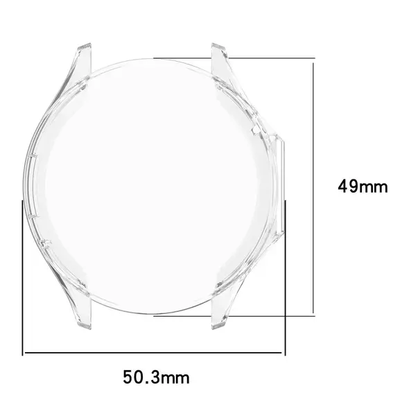 Etui z osłoną ekranu Bizon Case Watch Felipe do OnePlus Watch 3 / Oppo Watch X2 przeźroczyste