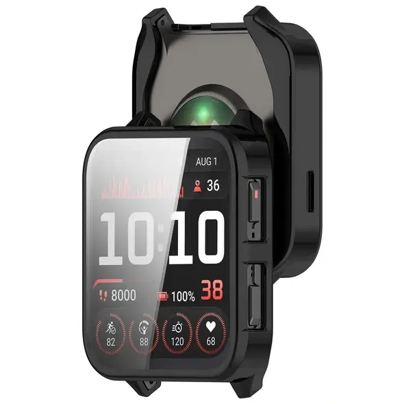 Etui z osłoną ekranu Bizon Case Watch Felipe do Garmin Venu X1 czarne