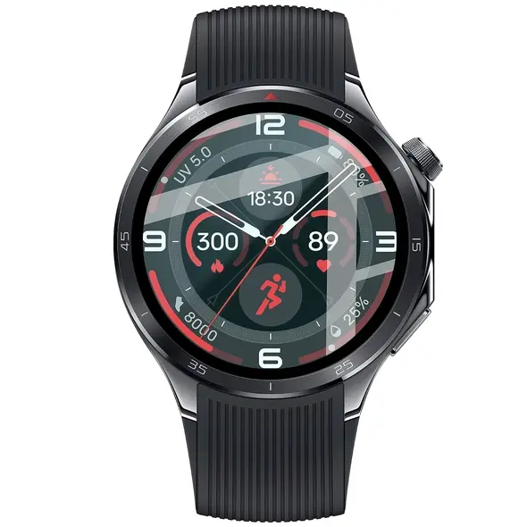 Szkło hybrydowe Bizon Glass Watch Edge Hybrid dla OnePlus Watch 3 czarne