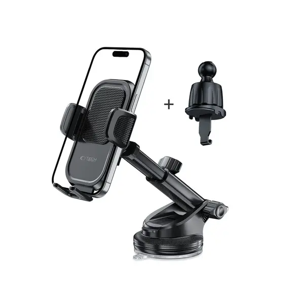 Uchwyt samochodowy na kokpit / szybę / do kratki Tech-Protect V8 Universal Dashboard & Vent Car Mount Black