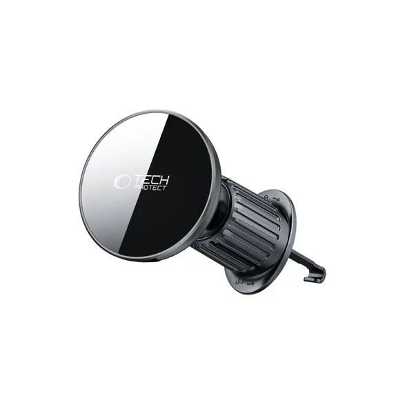 Uchwyt samochodowy na kokpit / do kratki z ładowarką bezprzewodową Tech-Protect MM15W-V10 Magnetic MagSafe Dashboard & Vent Car Mount Wireless Charger 15W Black